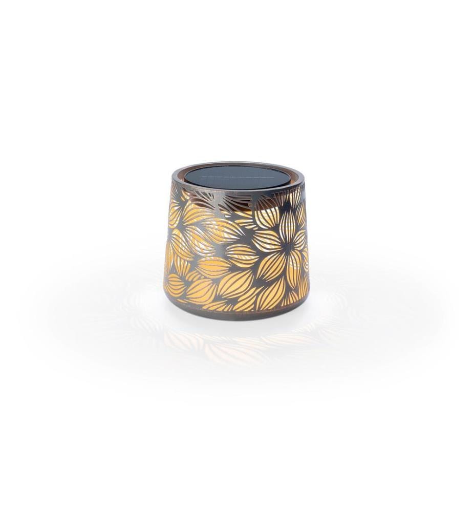 STT Lanterne Solar Antic Mini Flora Grey