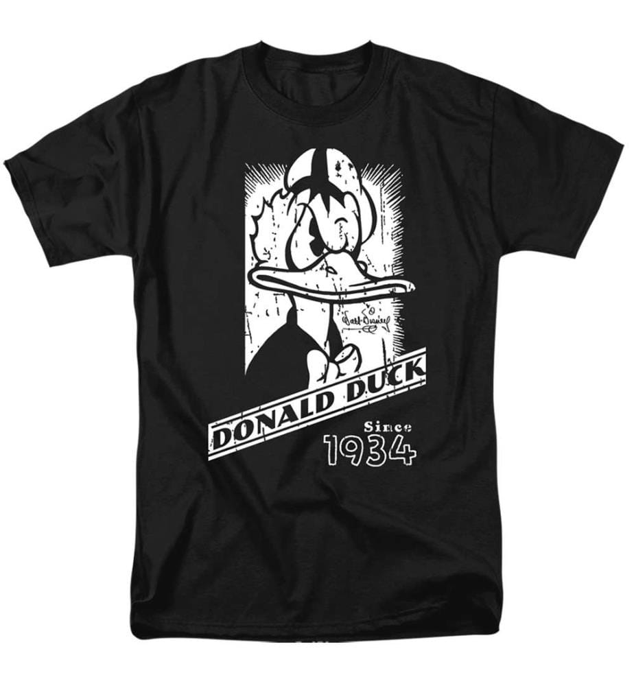 T-Shirt Donal Duck Mono Portrait - Black