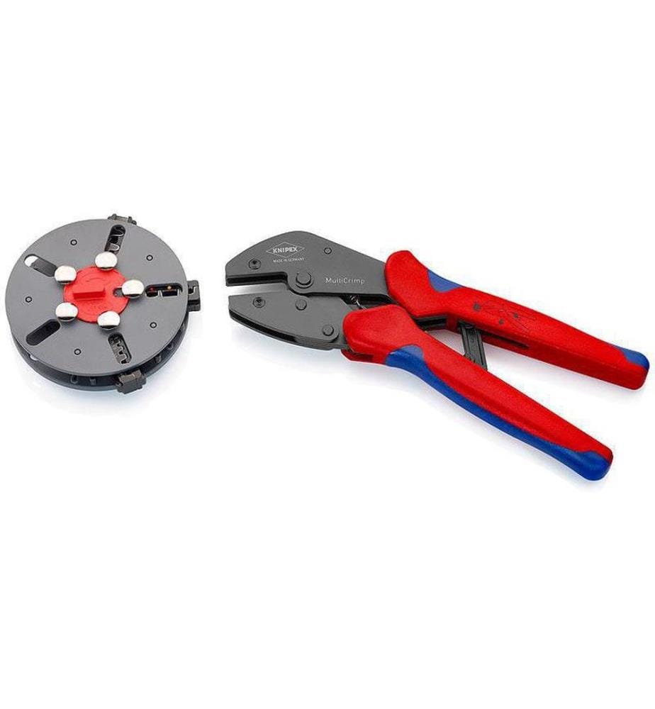 KNIPEX - Pince à sertir 250 mm avec 3 inserts interchangeables