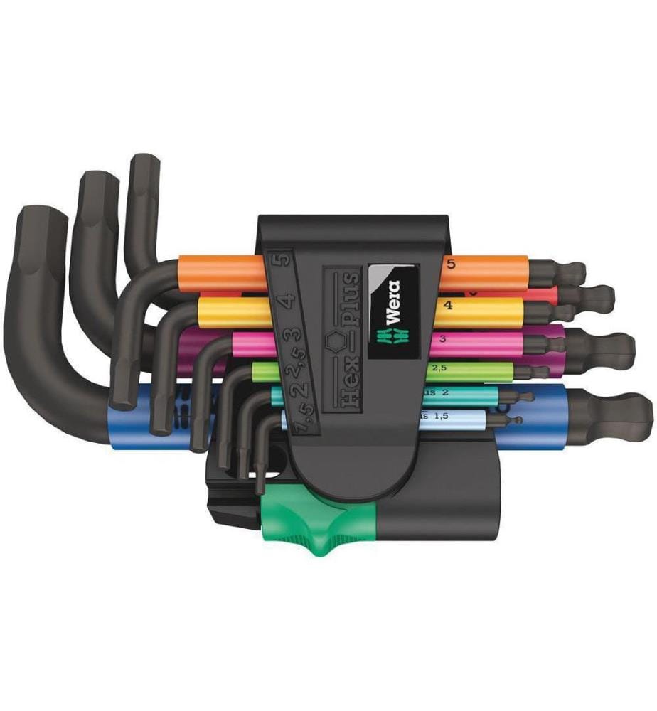 WERA - Jeux de clés coudées 950/9 Hex-Plus, Six pans creux