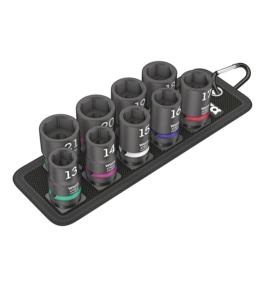 WERA - Kits de douilles Belt C Impaktor 1, 1/2 10 pièces
