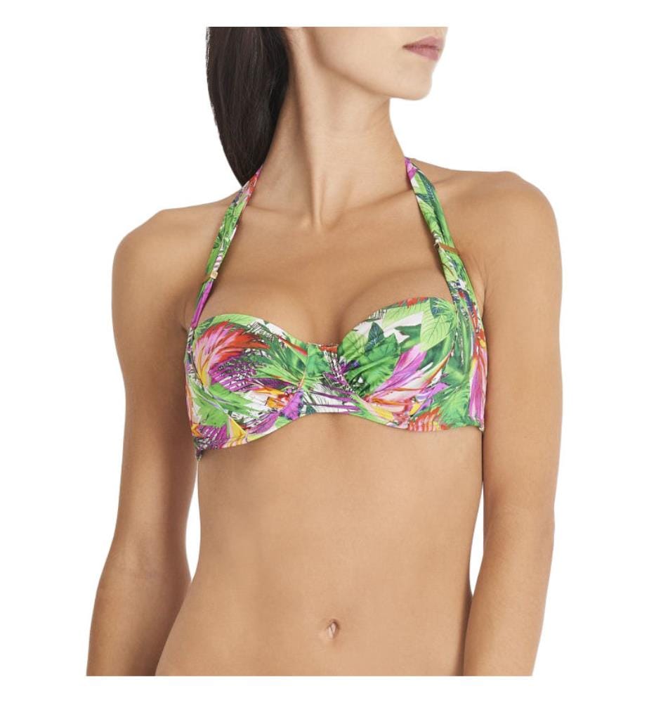 Haut de Maillot de Bain Fleur Tropicale