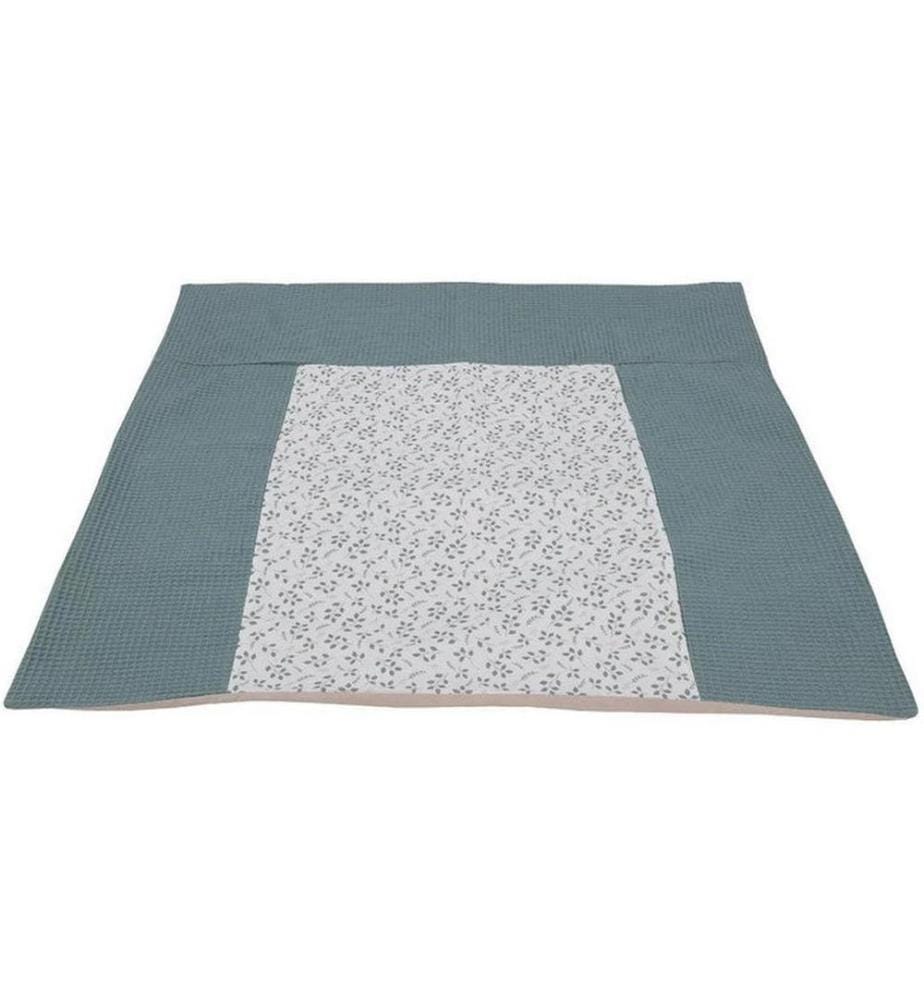 ULLENBOOM - Housse pour matelas à langer Gaufrette Floral Vert 75 x 85 cm