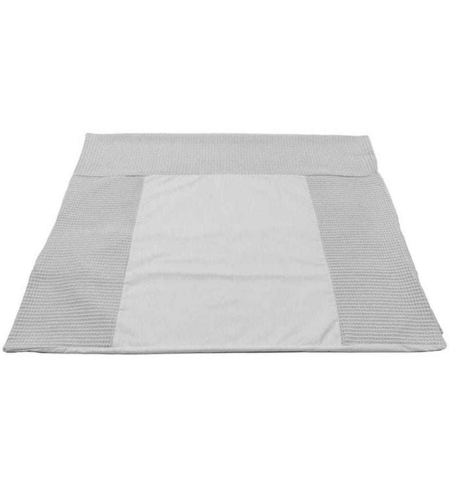 ULLENBOOM - Housse pour matelas à langer Gaufrette gris uni 75 x 85 cm
