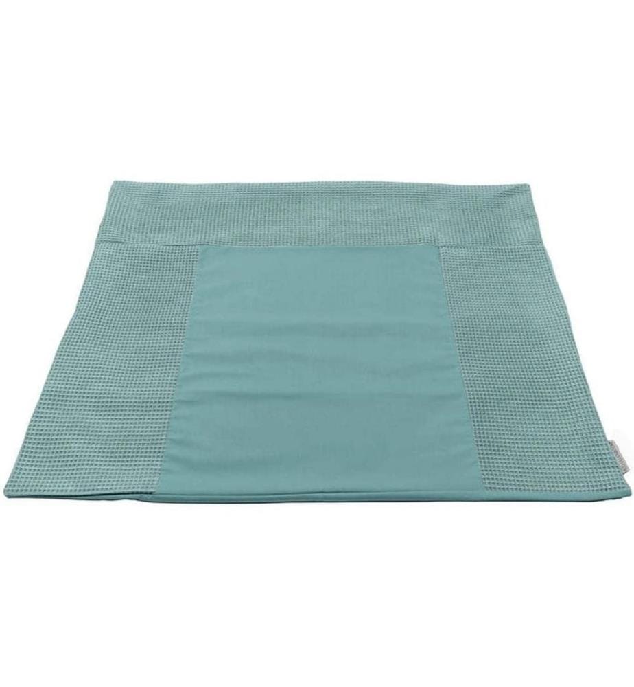 ULLENBOOM - Housse pour matelas à langer Gaufrette unie vert sauge 75 x 85 cm