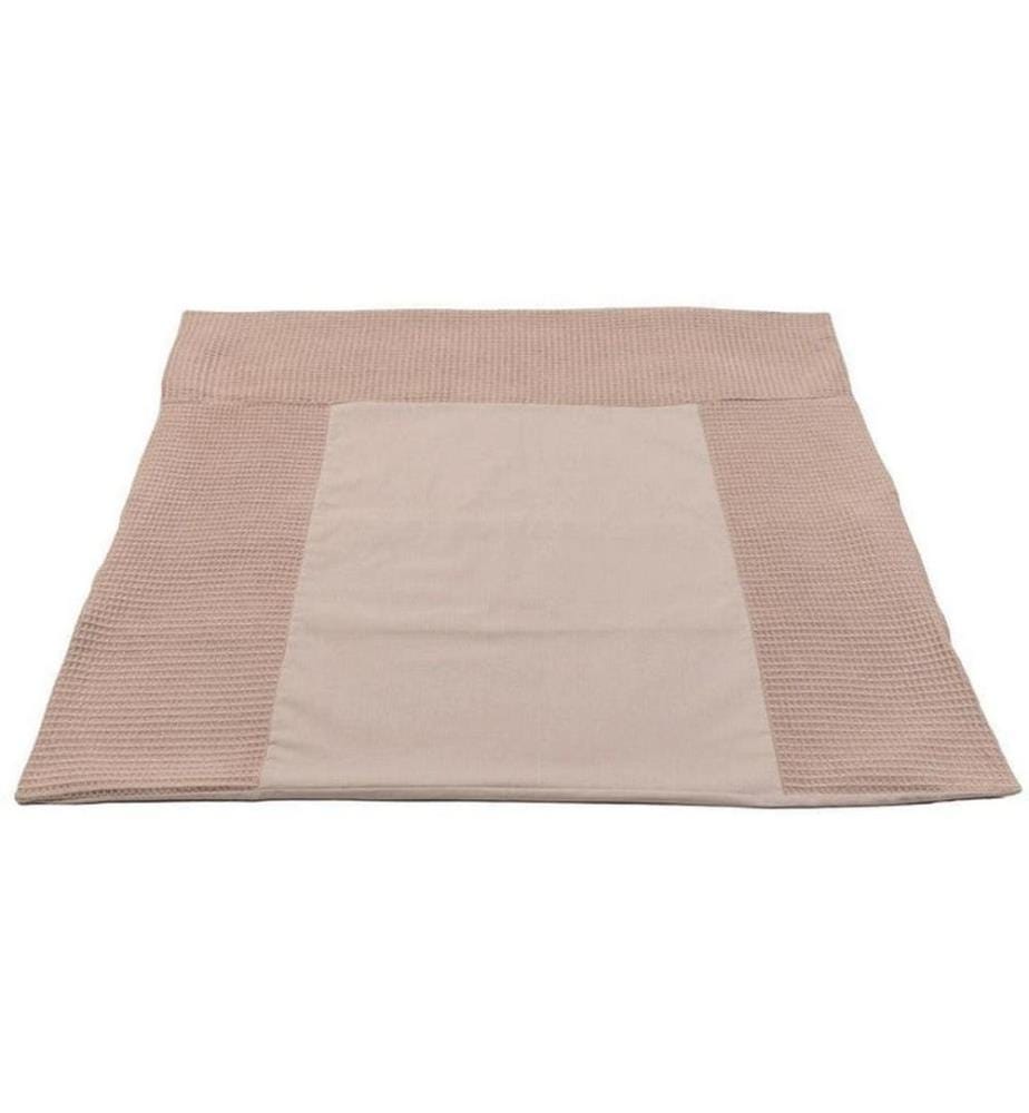 ULLENBOOM - Housse pour matelas à langer Gaufrette unie sable 75 x 85 cm