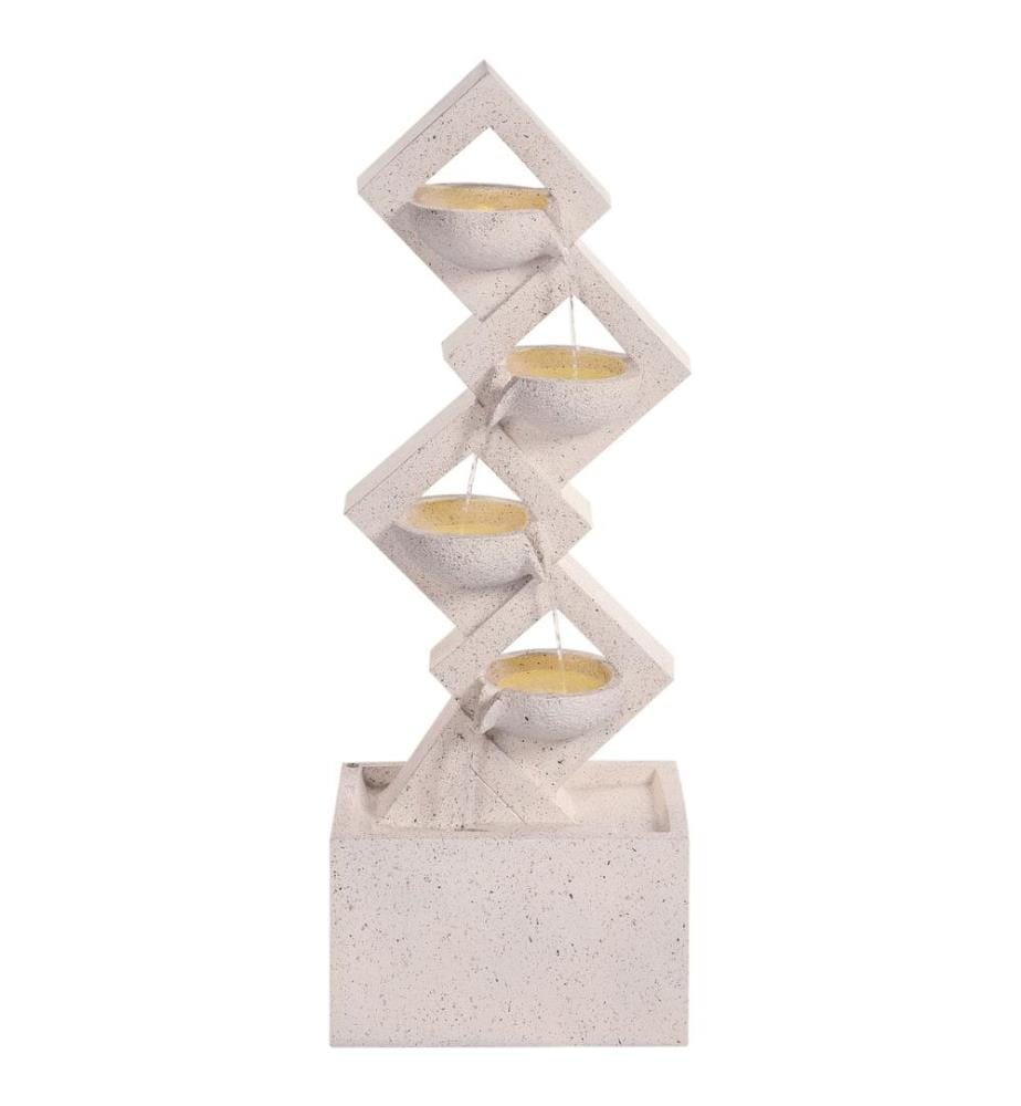 Fontaine de jardin avec LED beige SHEGAR