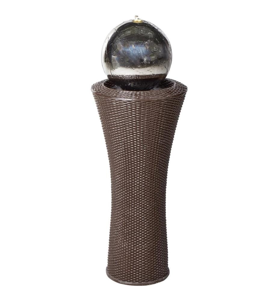Fontaine de jardin avec LED marron ZENYATTA