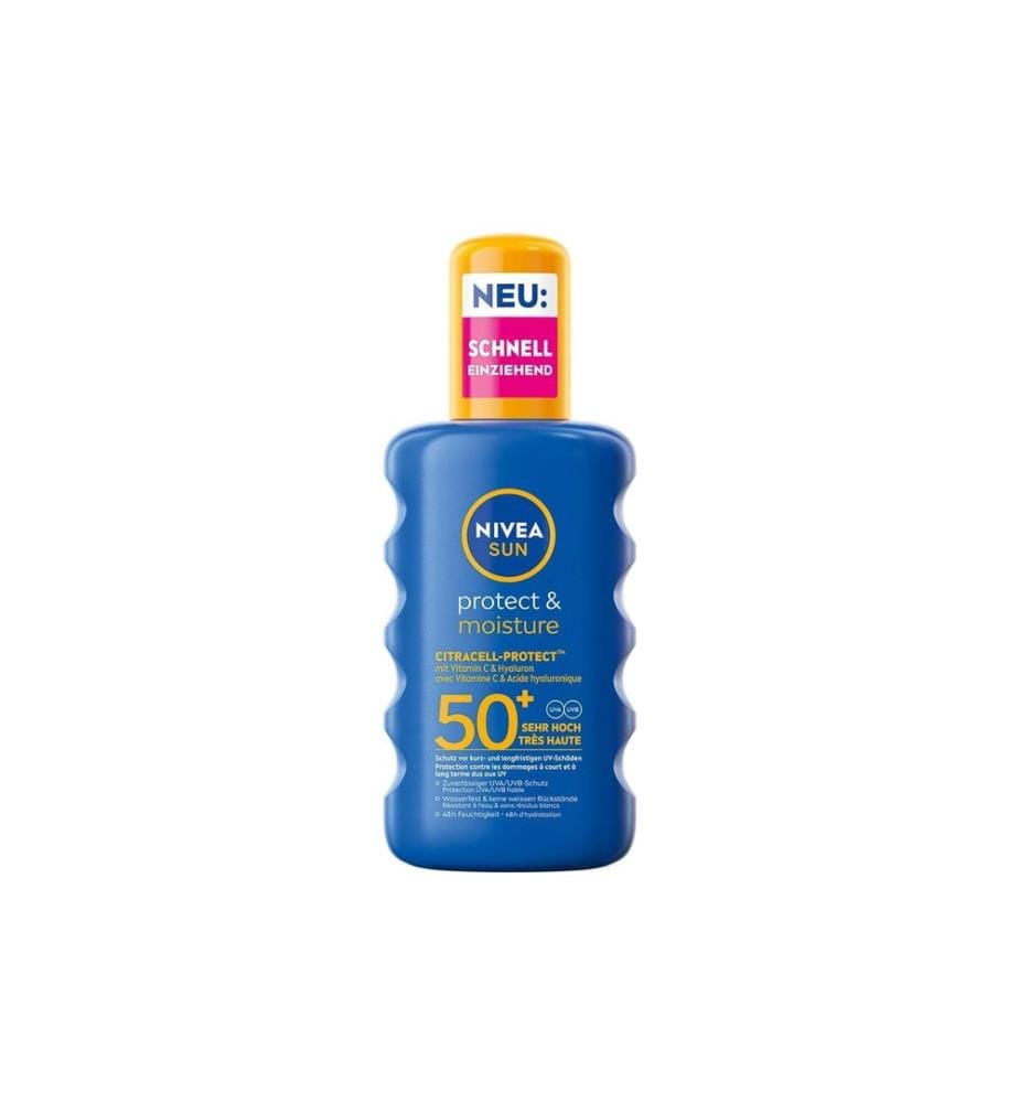 NIVEA SUN - Spray de protection solaire Protect & Moisture FPS 50+ 200 ml