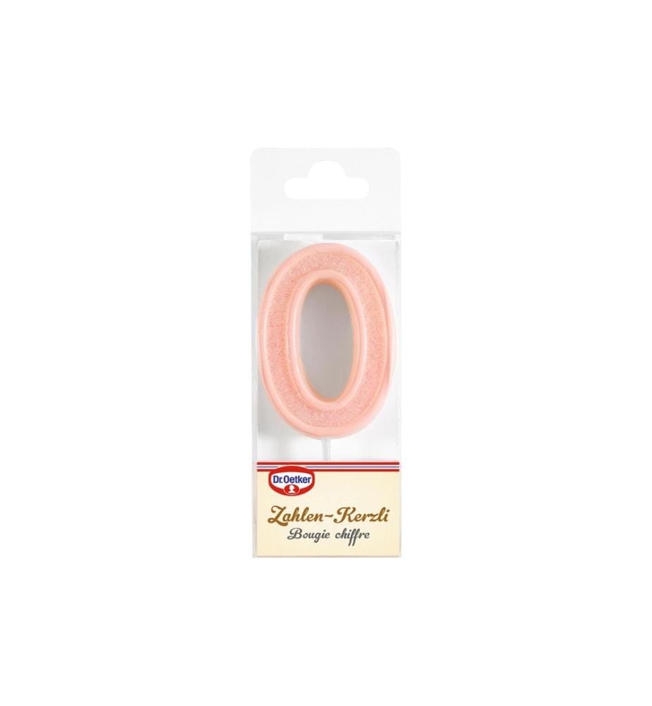 Dr.Oetker Bougie en forme de chiffre 0 1 Pièce/s