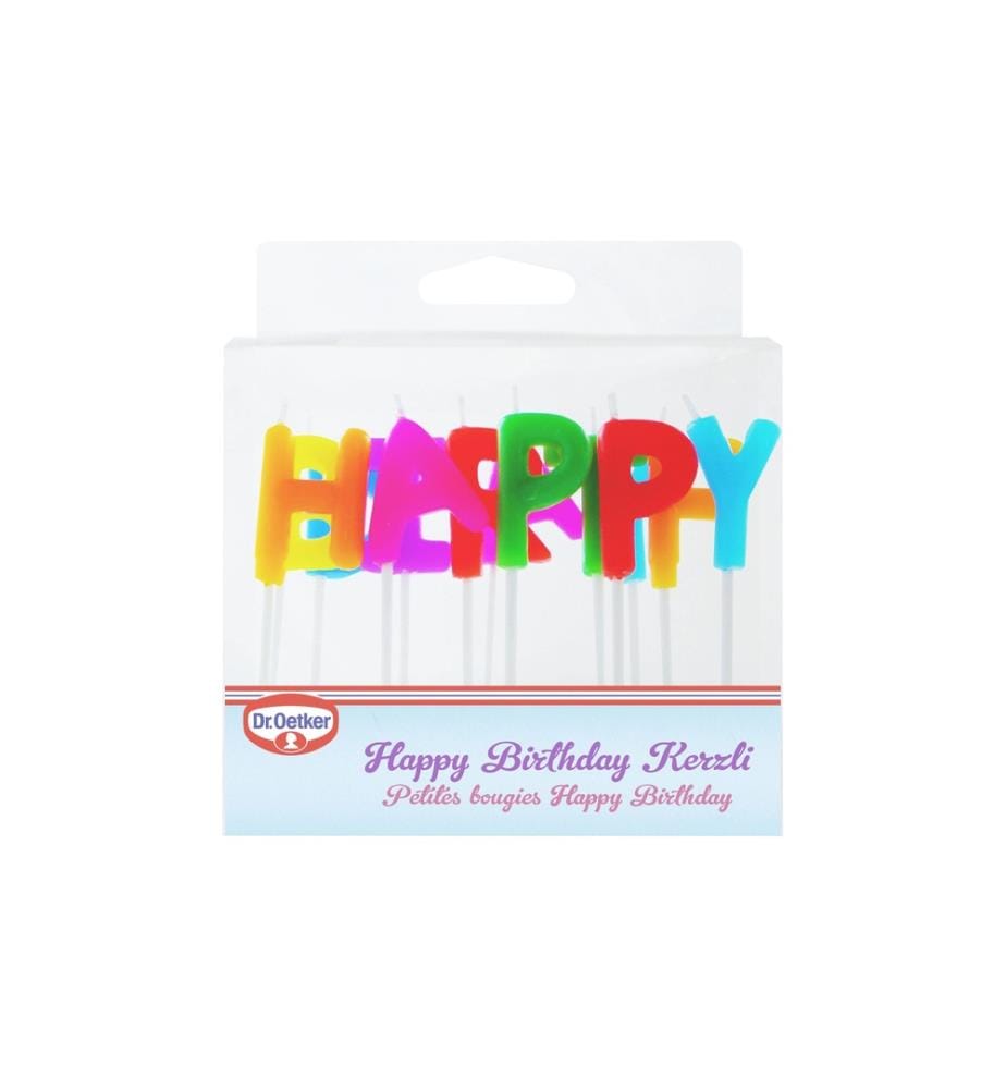 Dr.Oetker Bougie Happy Birthday 13 pièces