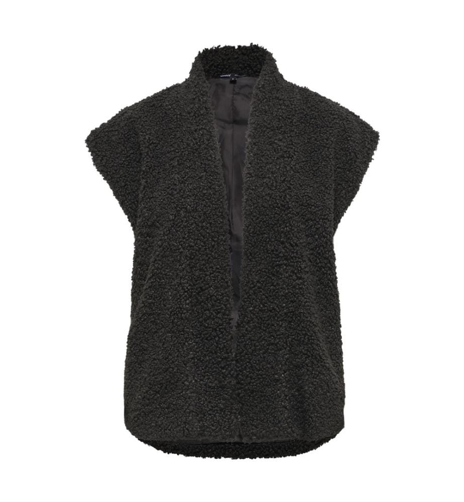 Gilet sans manches effet teddy - Chocolat
