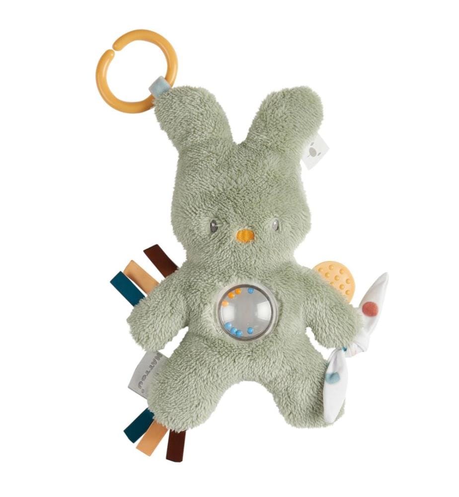 Tipidou Peluche avec activités Lapin vert