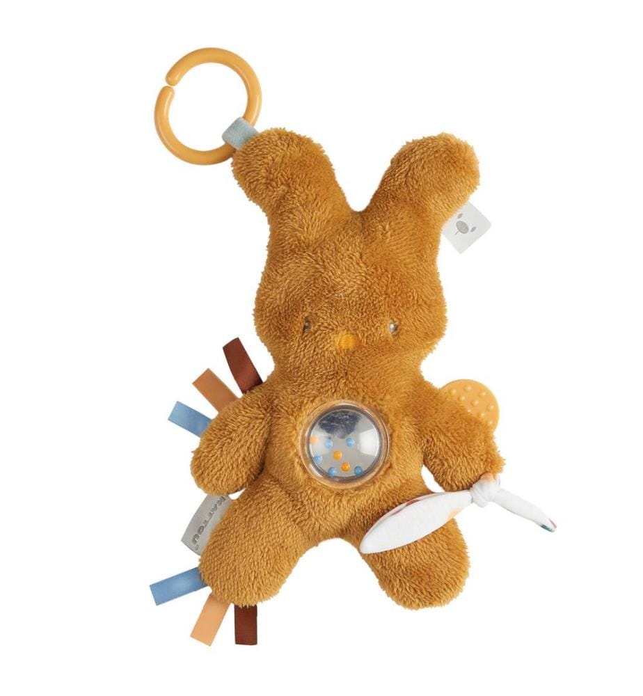 Tipidou Peluche avec activités Lapin ocre