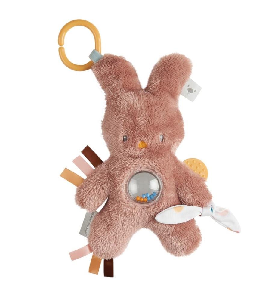 Tipidou Peluche avec activités Lapin vieux rose