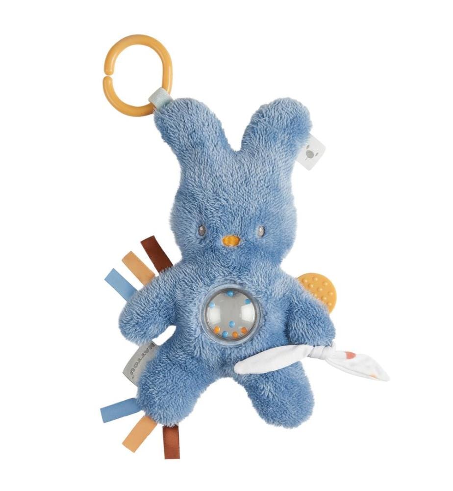 Tipidou Peluche avec activités Lapin bleu