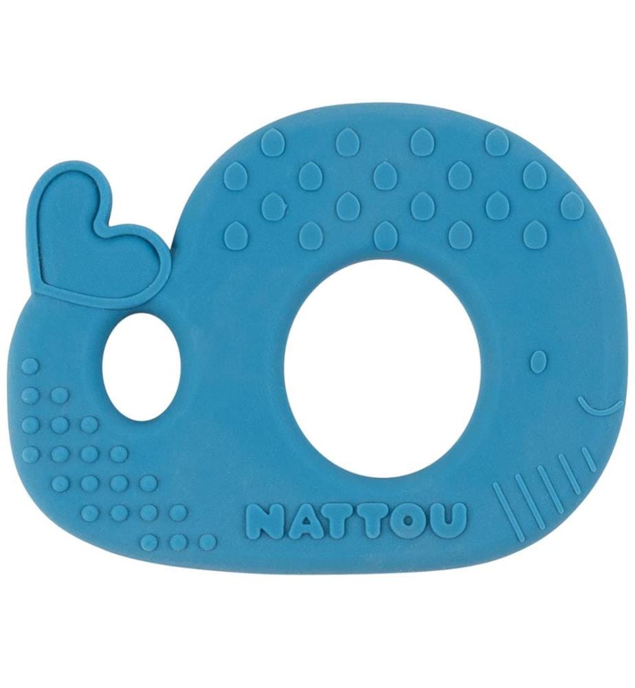 SILICONE Anneau de dentition baleine bleue