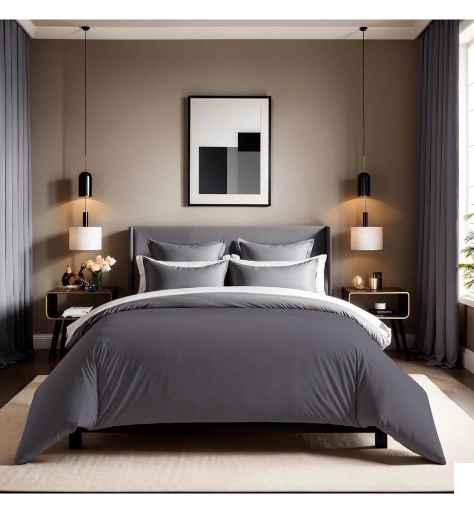 Housse de couette simple 140 x 200 cm - Dark Grey