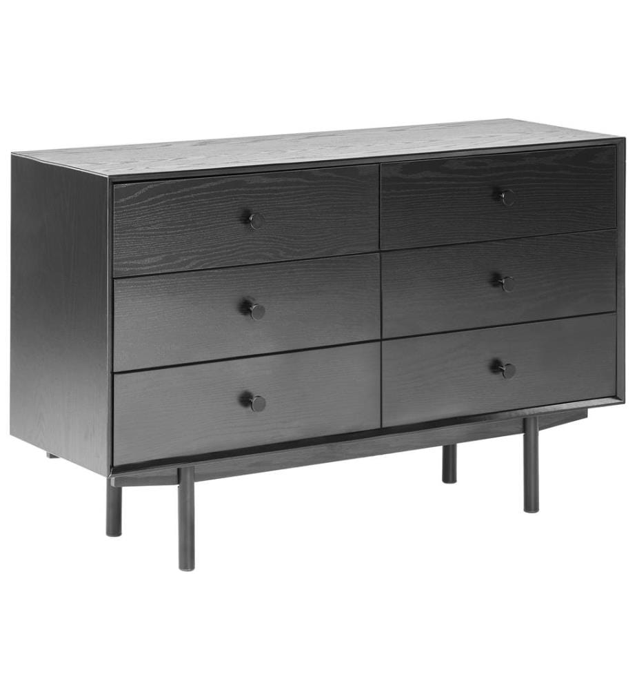 Commode à 6 tiroirs ALCESTER Noir