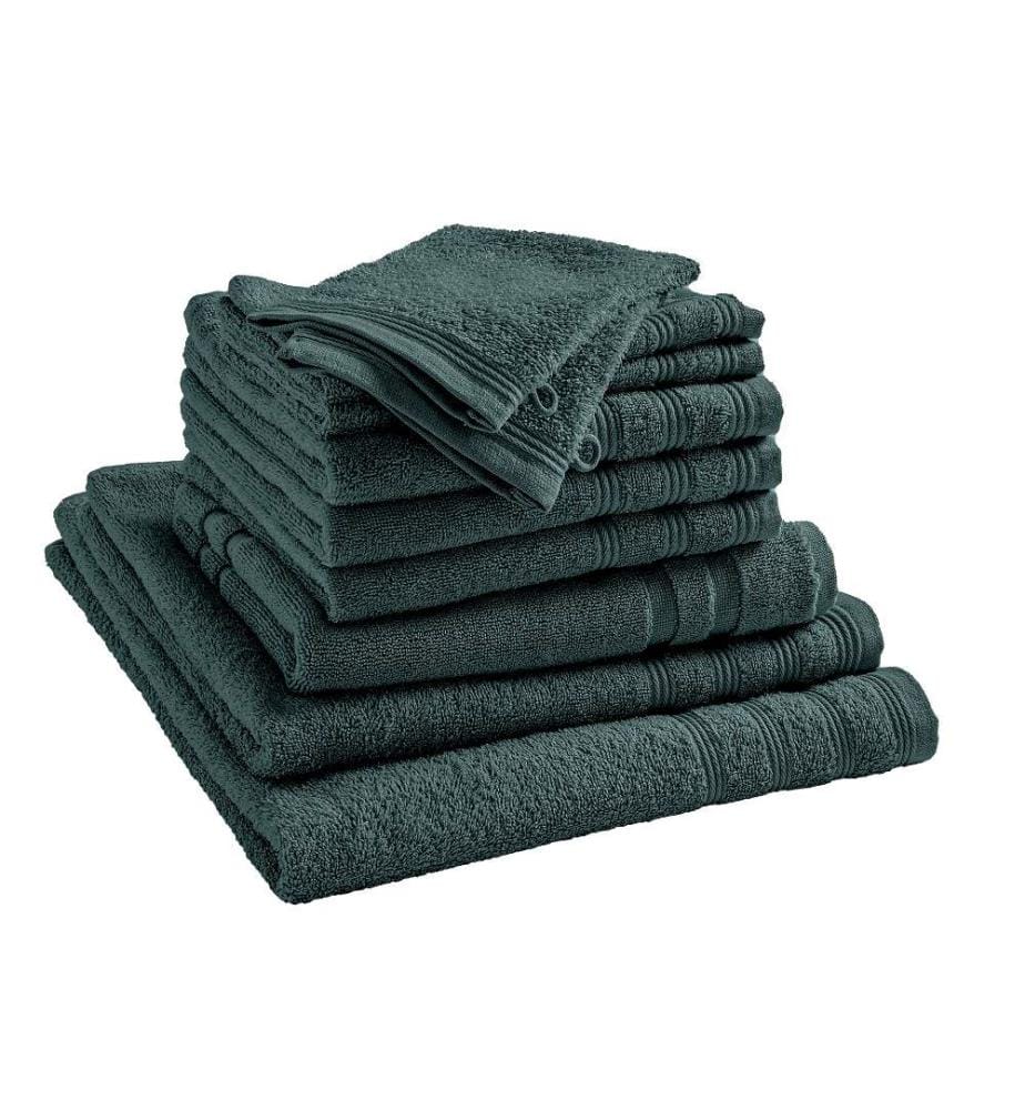 Pack Éponge 10 Pièces Spa 100% Coton Emeraude
