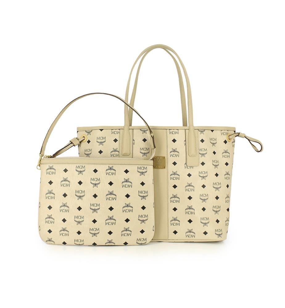 Sac Fourre-tout Bandoulière Beige - Simili Cuir Vintage - Taille Moyenne - Neuf Sans étiquettes