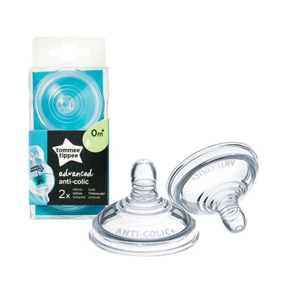 Lot de 2 tétines - Advanced Anti-Colic - alimentation lente - transparent