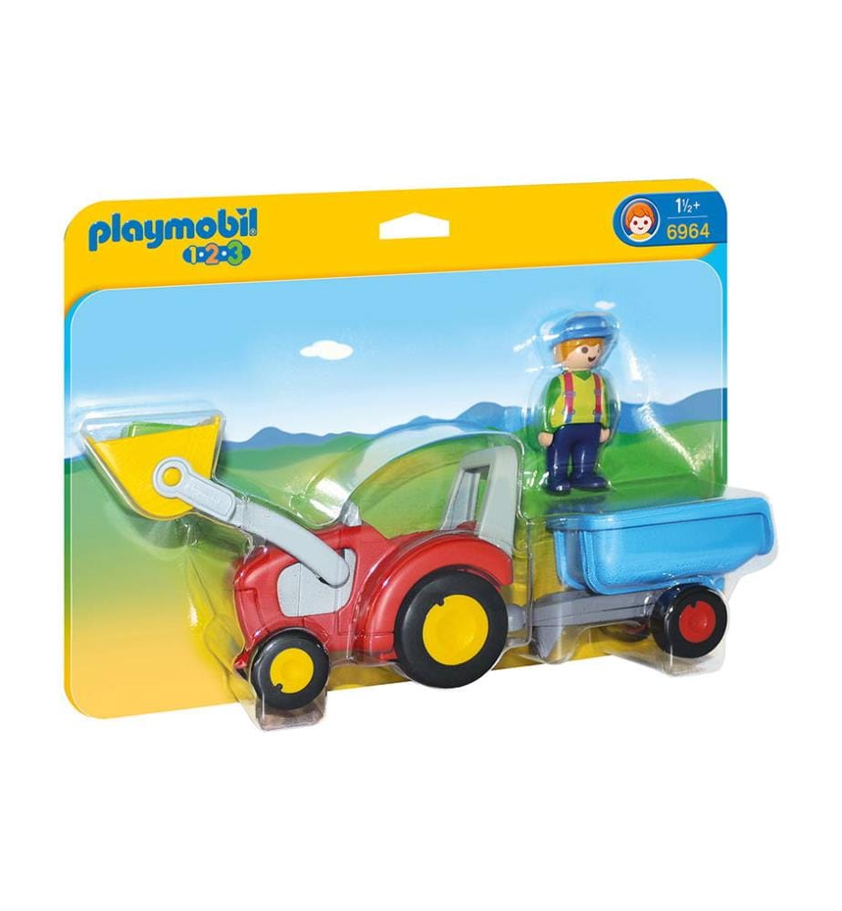 Fermier avec Tracteur et Remorque - 6964