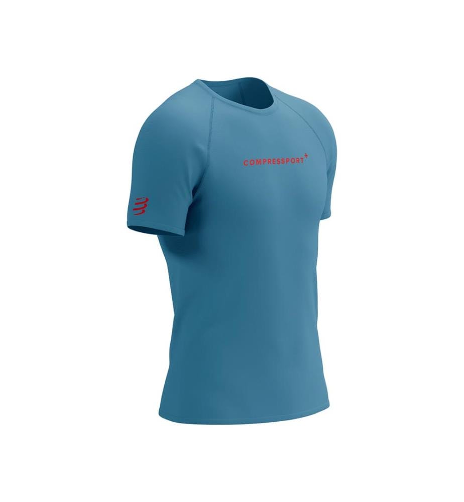 T-shirt manches courtes logo Training - Niagara Blue