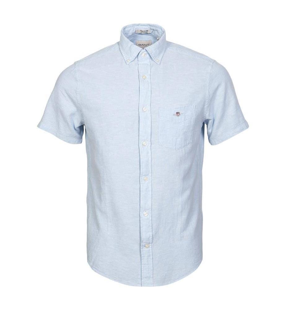 Chemise Regular Fit en coton lin - Fresh Blue