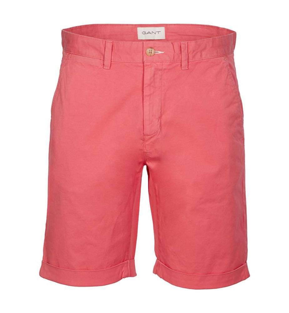 Short chino Sunfaded Regular Fit - Rouge pastèque