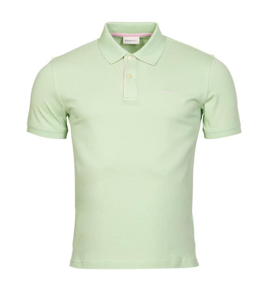 Polo en piqué Regular Fit contrastée - Apple Green