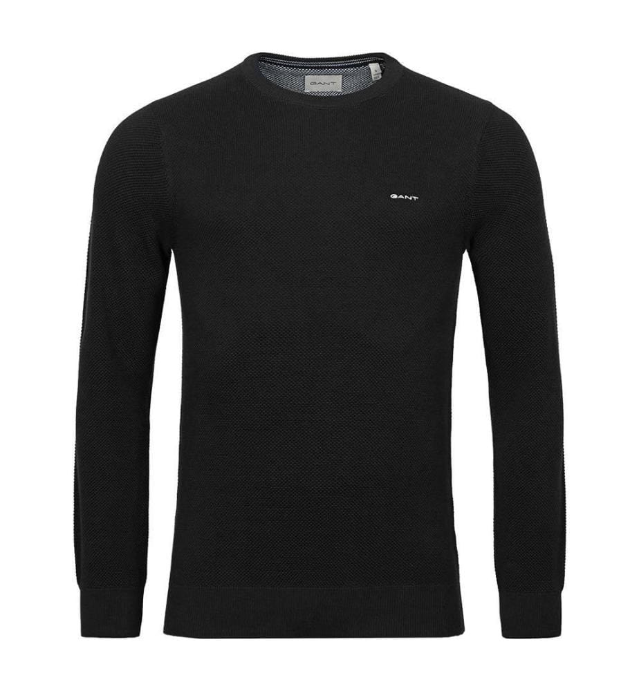 Pull en Cotton Piqué - Noir