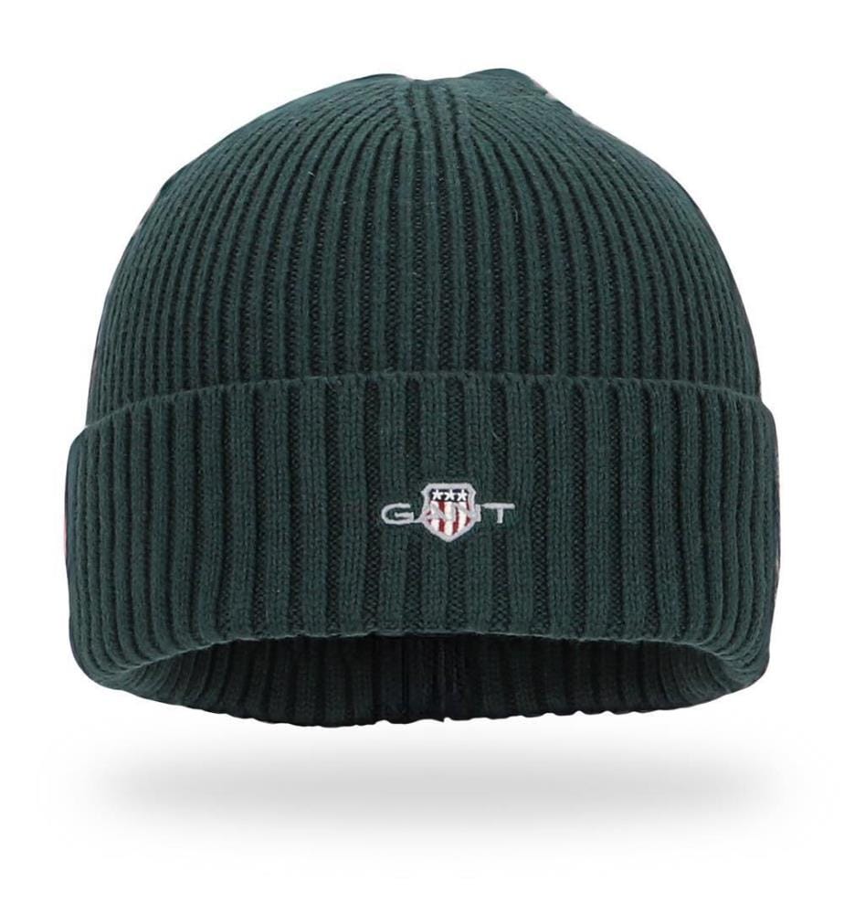 Bonnet en Laine Mélangée Chinée - Vert
