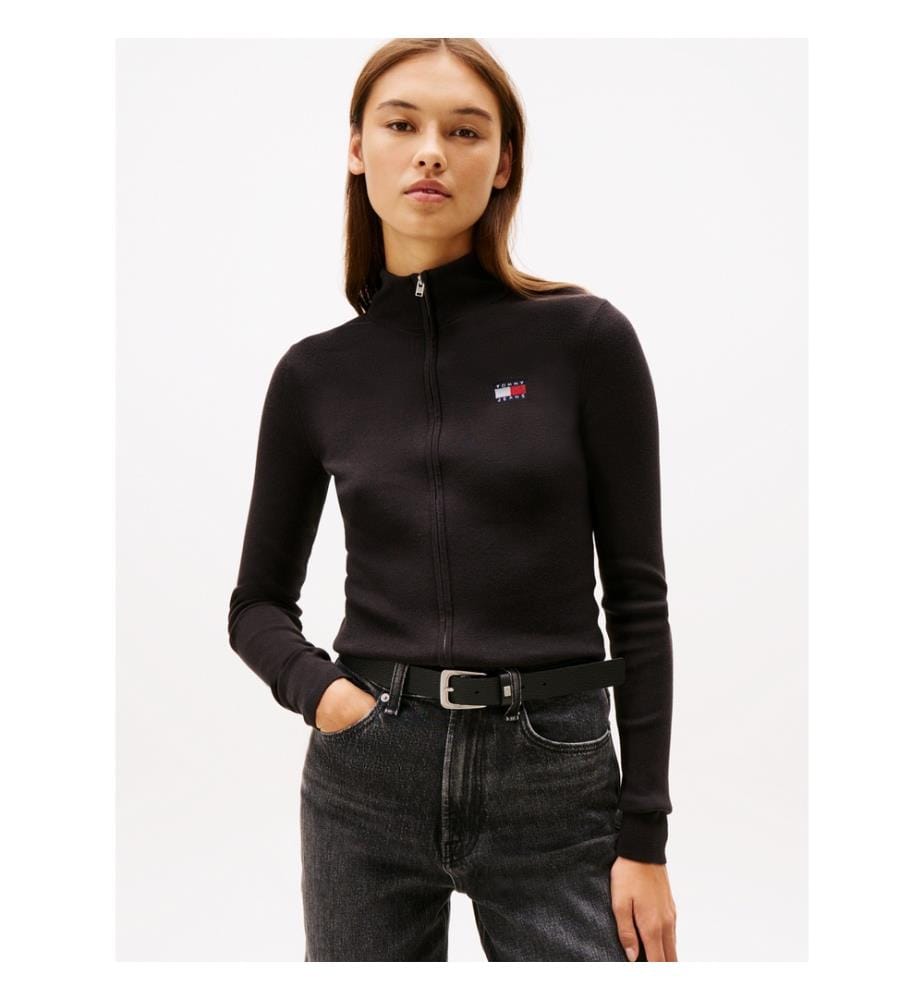 Cardigan zippé col montant  Noir