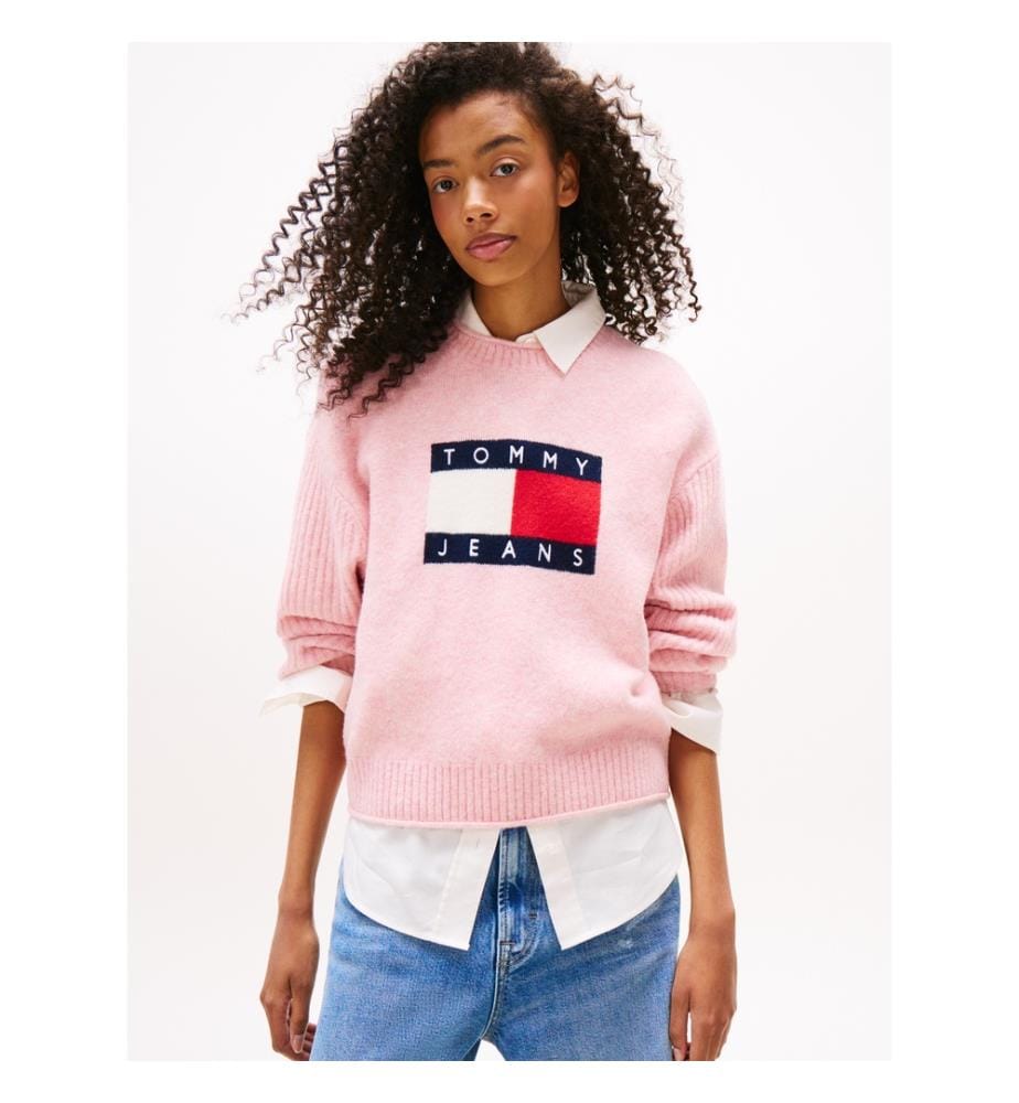 Pull  Rose chiné