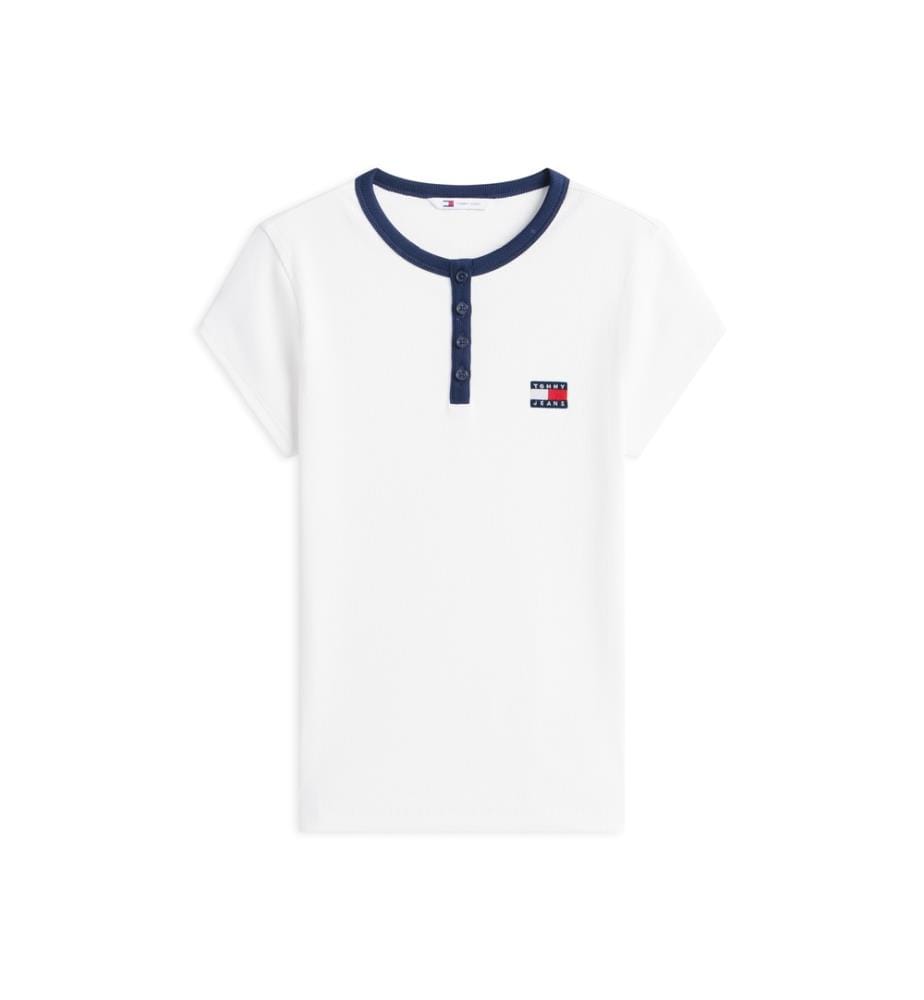 T-Shirt Slim Tommy Badge - Blanc