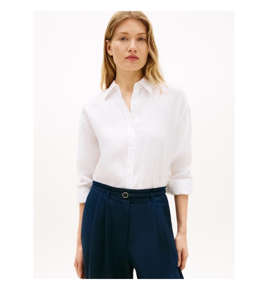 Chemise Oversize en Pur Lin - Blanc