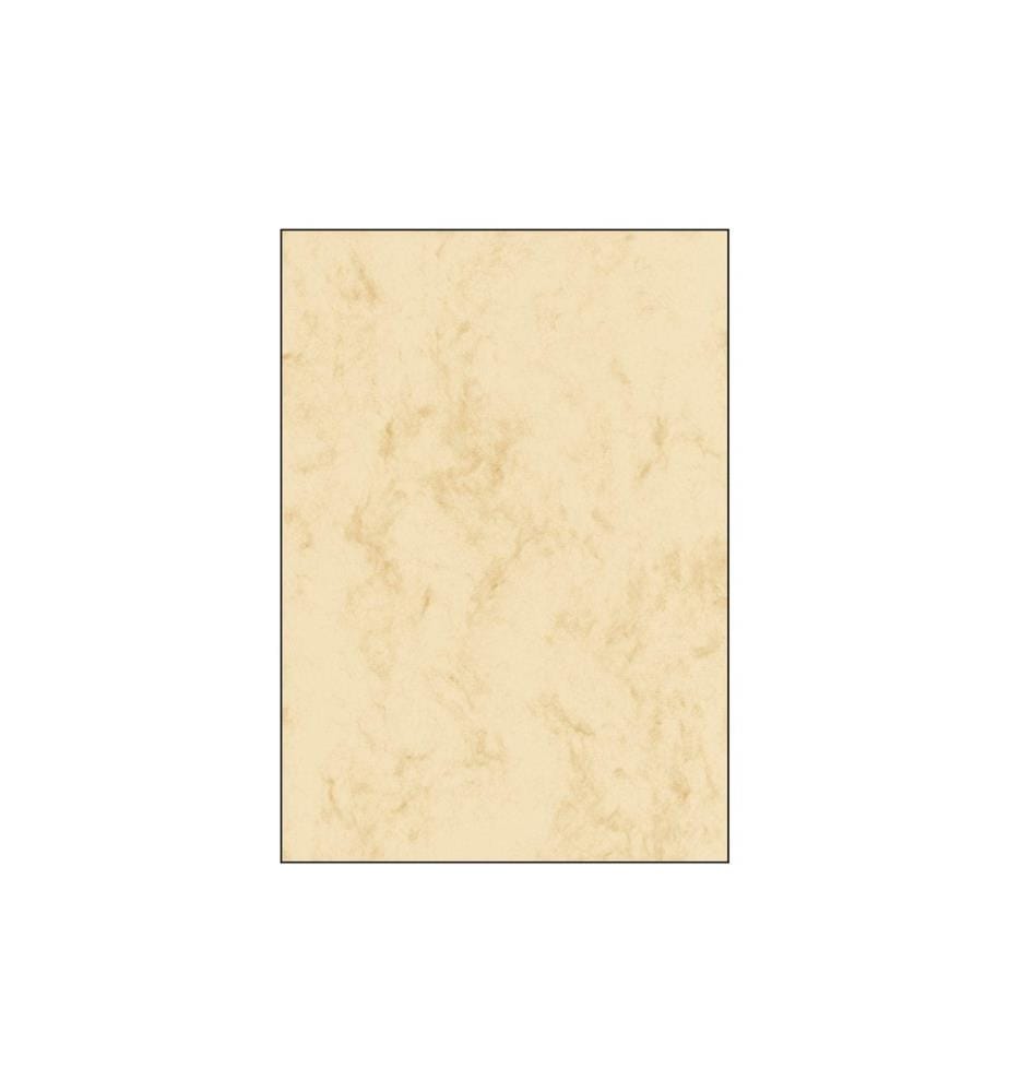 SIGEL - Papier à motif Papier marbré A4, 200 g, 50 feuilles, Beige
