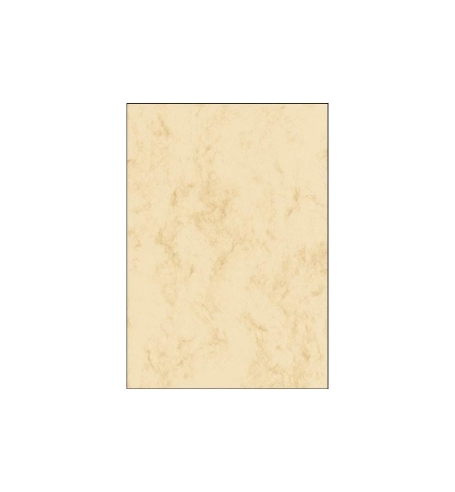 SIGEL - Papier à motif Papier marbré A5, 90 g, 100 feuilles, Beige