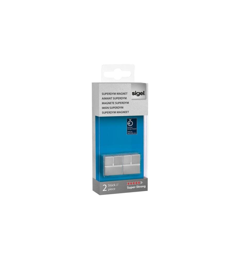 SIGEL - Plaque magnétique Super Strong Ø 20 x 20 x 20 mm, 2 pièces