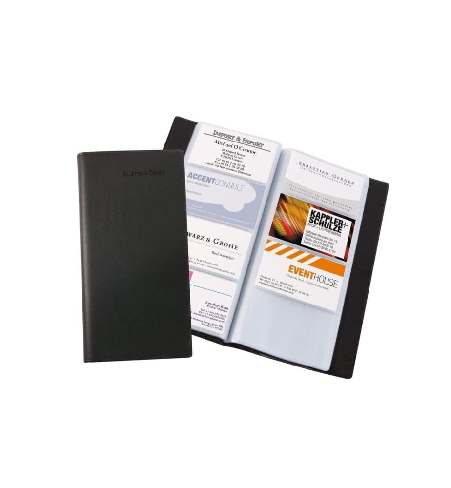 SIGEL - Classeur de cartes de visite 12.2 x 24.8 x 1.2 cm, noir