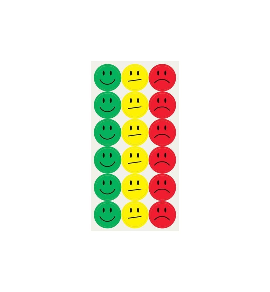SIGEL - Pastilles adhésives 20 mm 180 pièces, jaune/vert/rouge/rouge