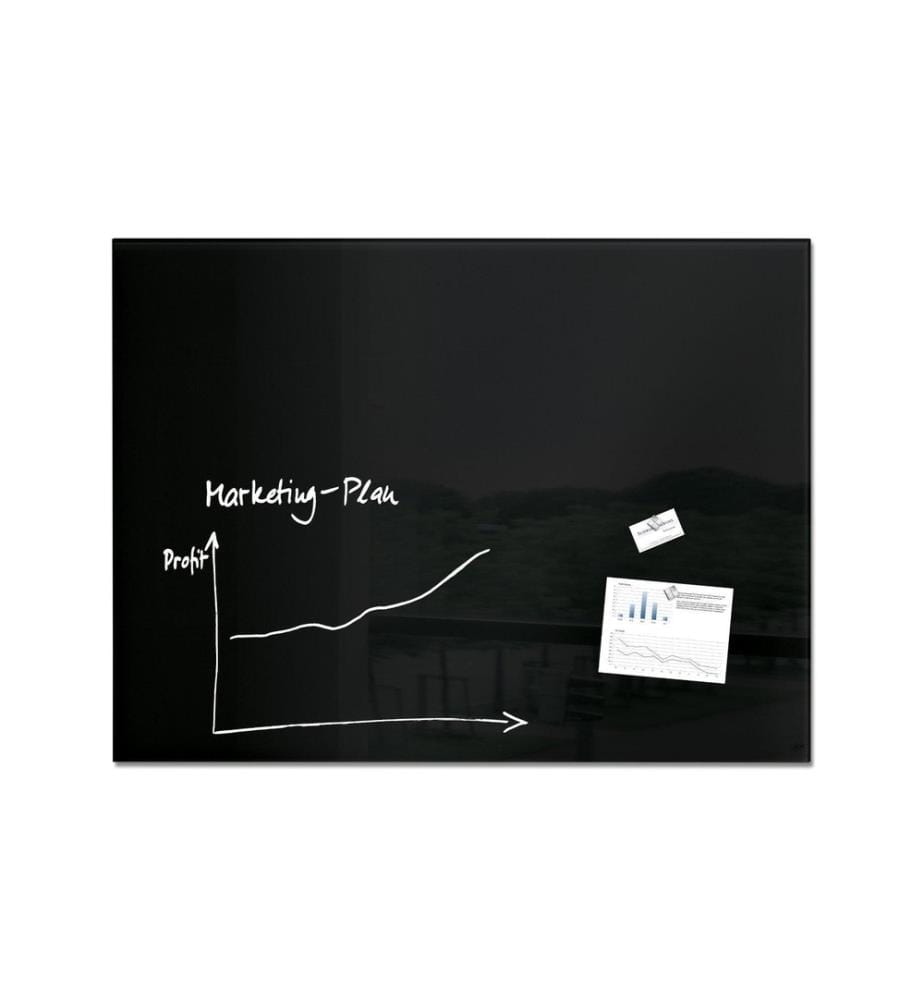 SIGEL - Tableau en verre artverum 90 cm x 120 cm, Noir