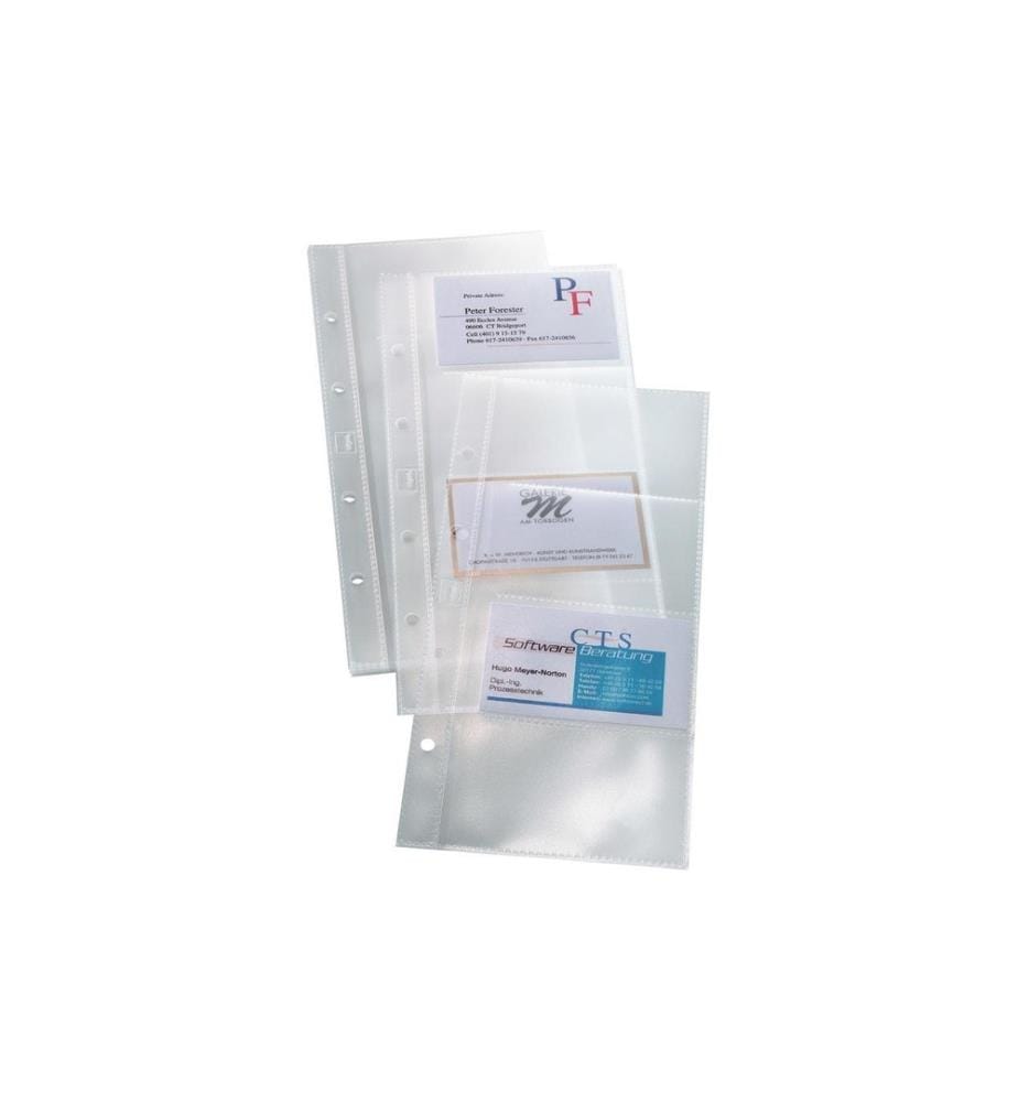 SIGEL - Pochette de présentation pour classeurs à anneaux pour cartes de visite Transparent