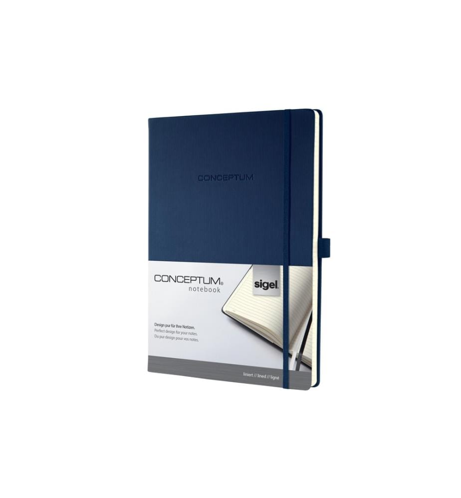 SIGEL - Carnet de notes Conceptum A4, À lignes, Bleu