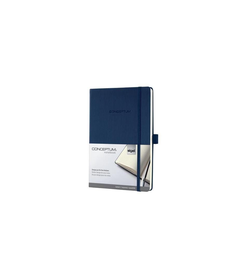SIGEL - Carnet de notes Conceptum A5, À carreaux, Bleu