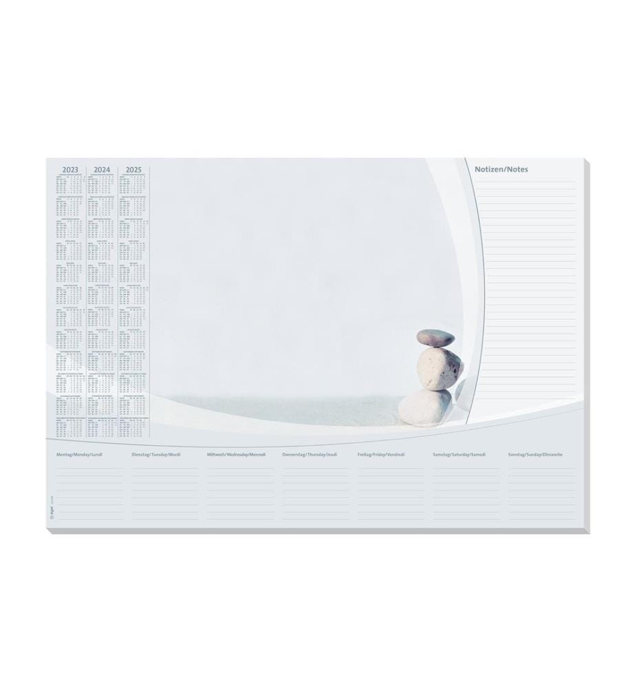 SIGEL - Sous-main Harmony, 410 x 595 mm avec calendrier et planificateur