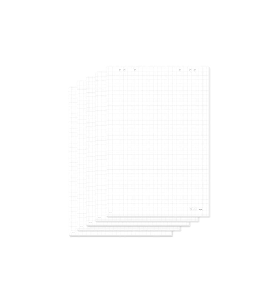 SIGEL - Marqueurs pour tableau de conférence 68 x 98 cm 5 blocs de 20 feuilles