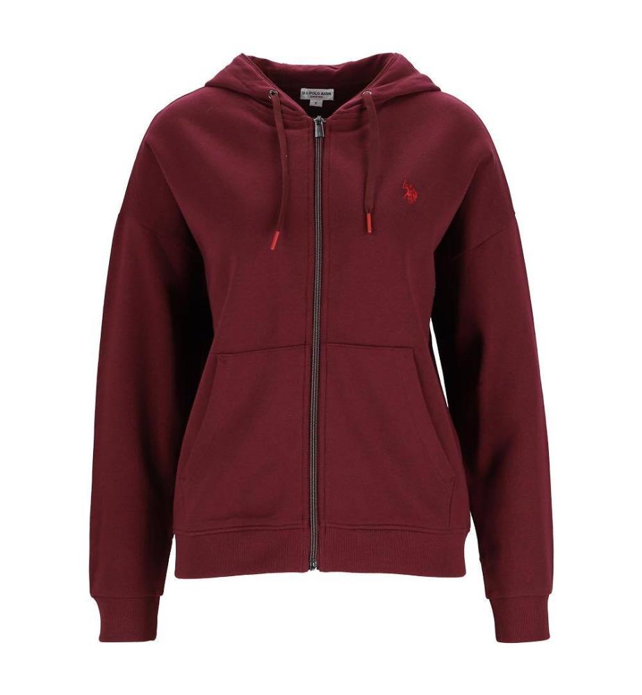 Sweat Polaire À Capuche Zippé - Bordeau