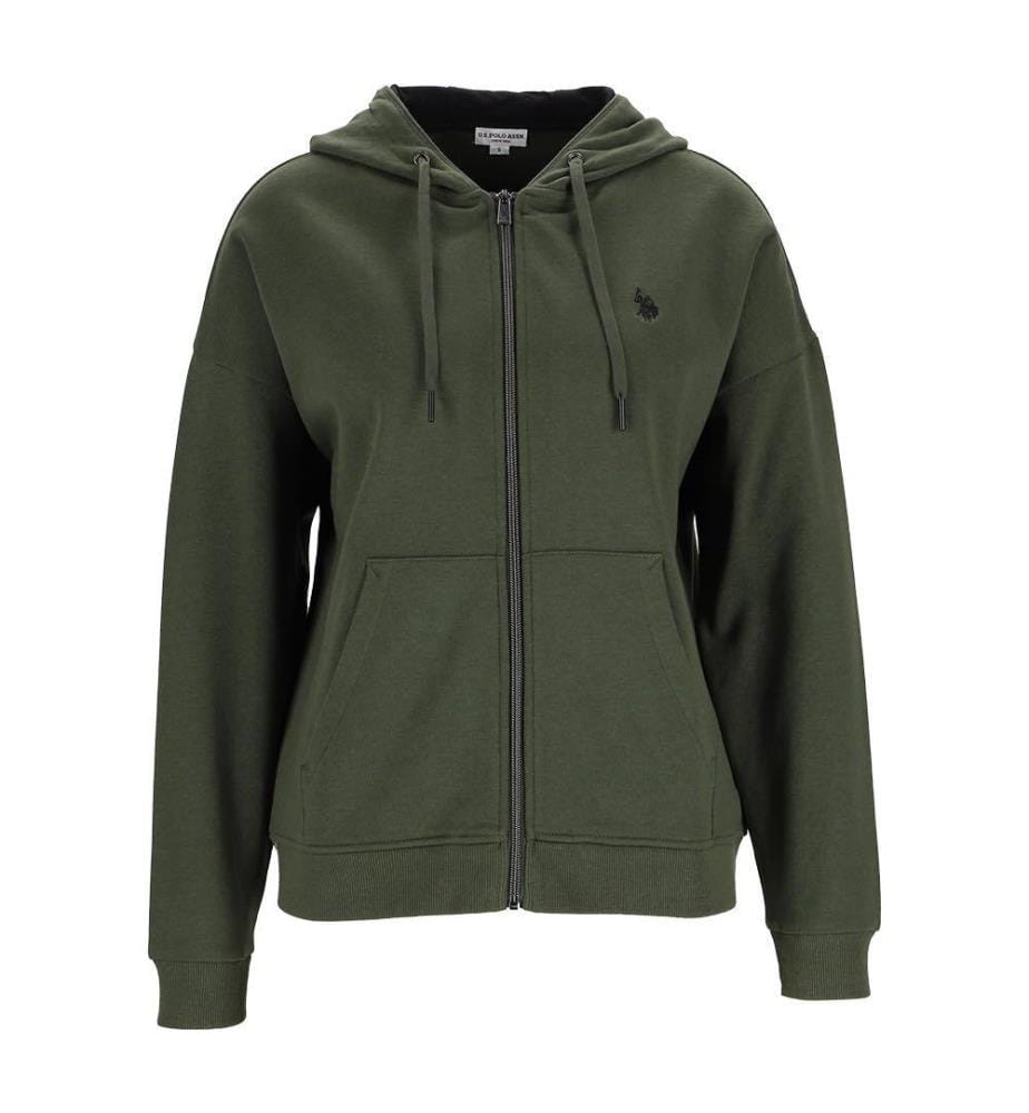 Sweat Polaire À Capuche Zippé - Kaki